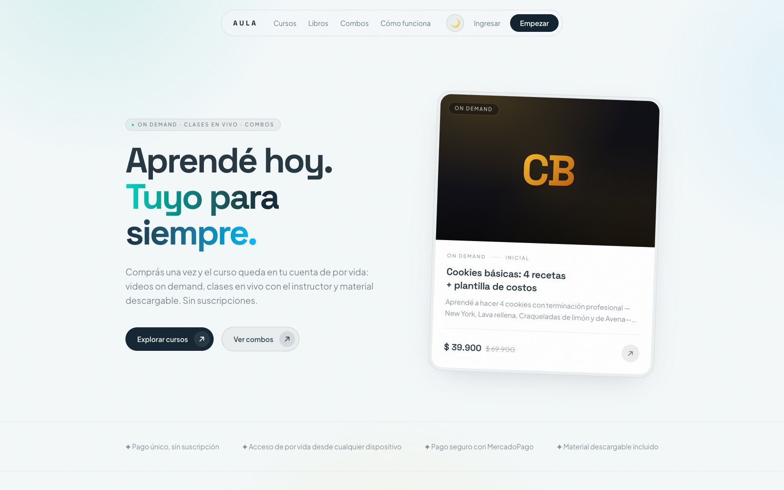 AULA on desktop